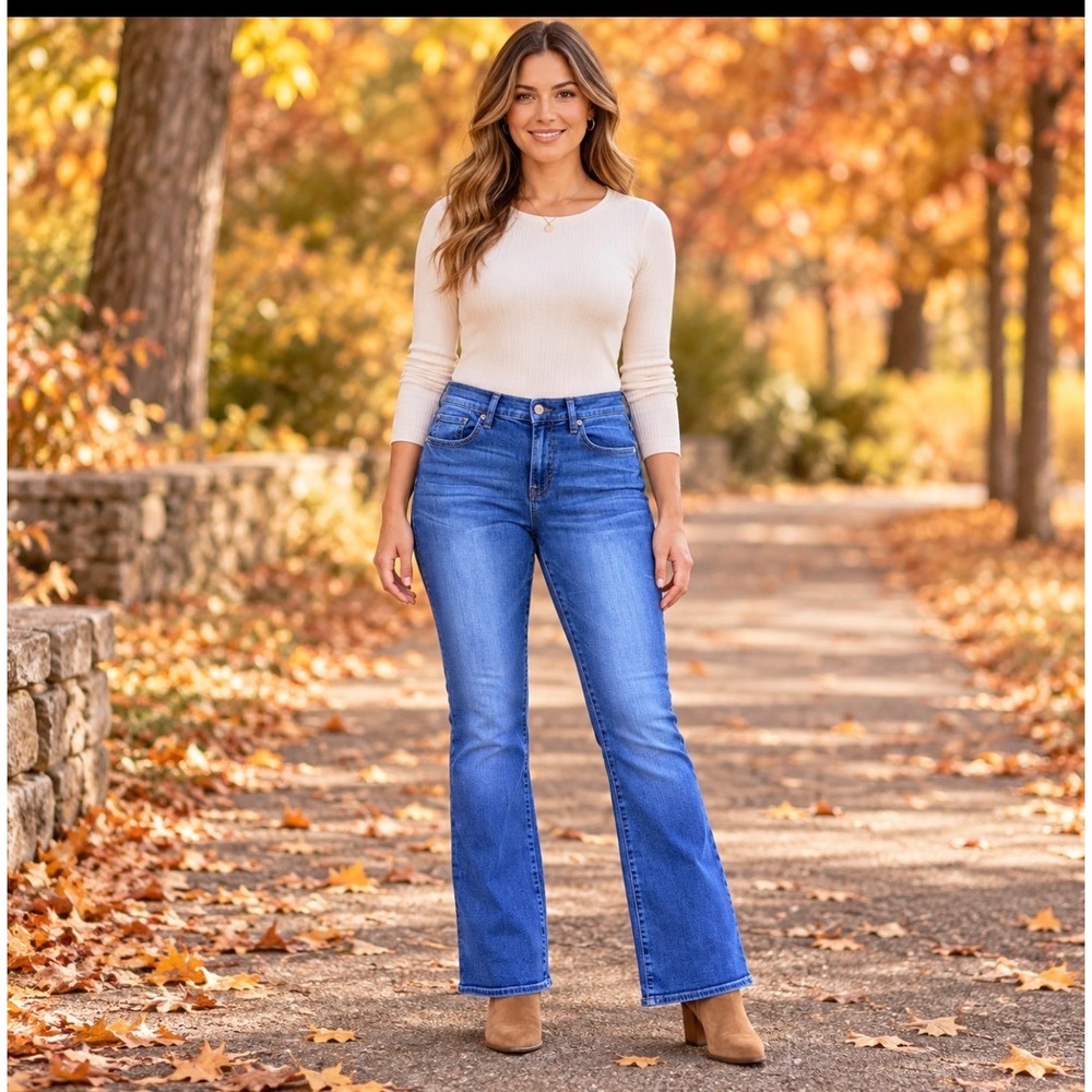 Lucky Brand Size 12 31 Sweet Boot Mid Rise Blue Jeans Stretch Denim